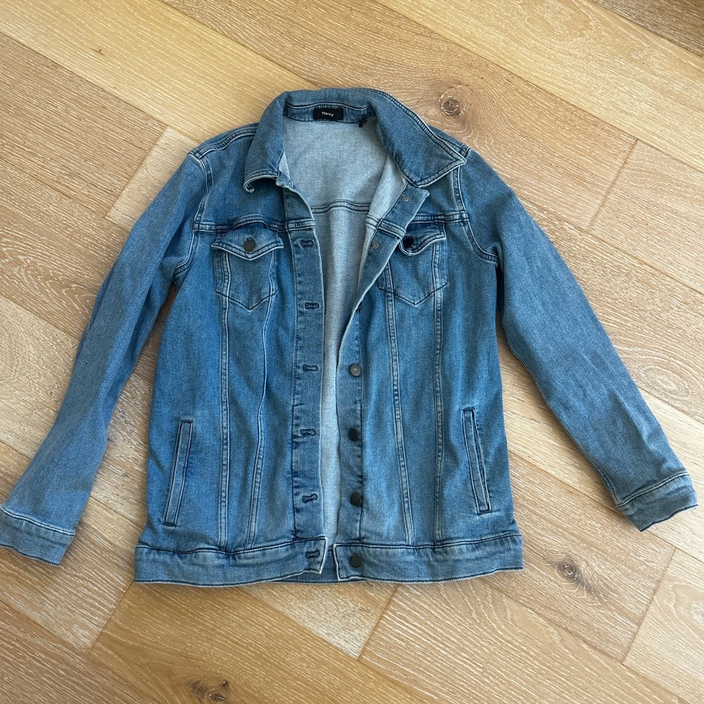 Theory Oversized Denim Jacket, Medium